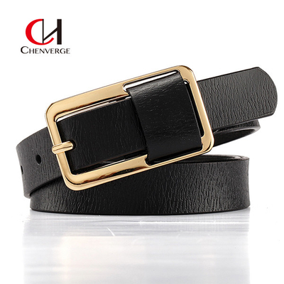 Genuine Cowhide Thin Ladies Leather Belt Fashion Personality Needle Buckle Simple