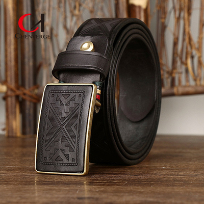 Standard Width Genuine Leather Belt For Professional Occasion First Layer Of Cowhide