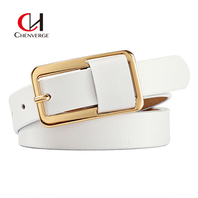 Genuine Cowhide Thin Ladies Leather Belt Fashion Personality Needle Buckle Simple